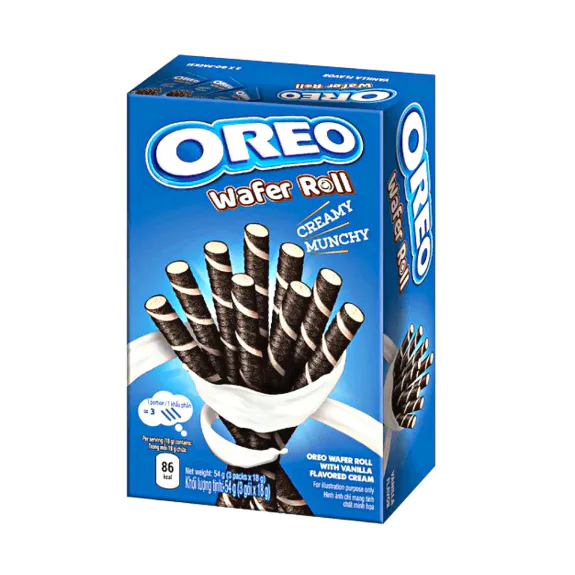 Oreo Wafer Rolls Vanilla 20x54g