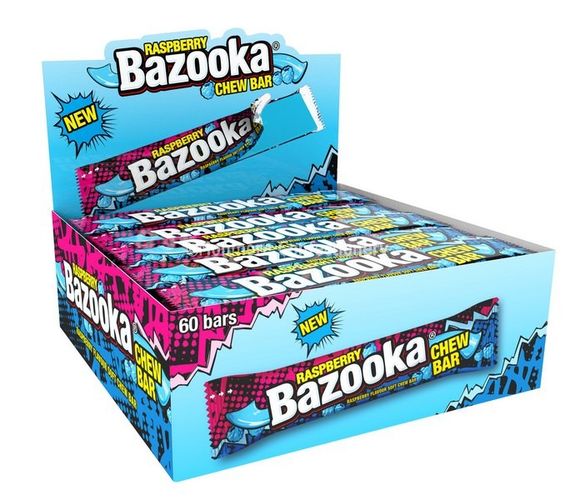 Bazooka Rasberry Chew Bar 60x14g