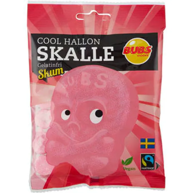 Hovedbilde BUBS Skalle Sour Raspberry 90g