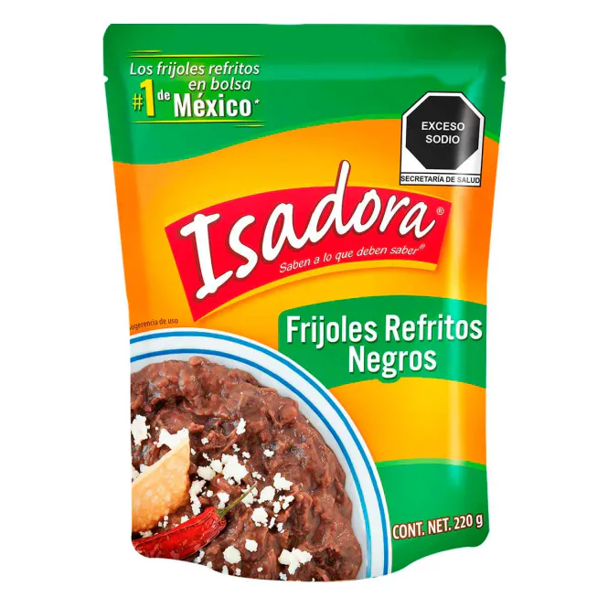 Hovedbilde ISADORA Refried svarte bønner 22x220g