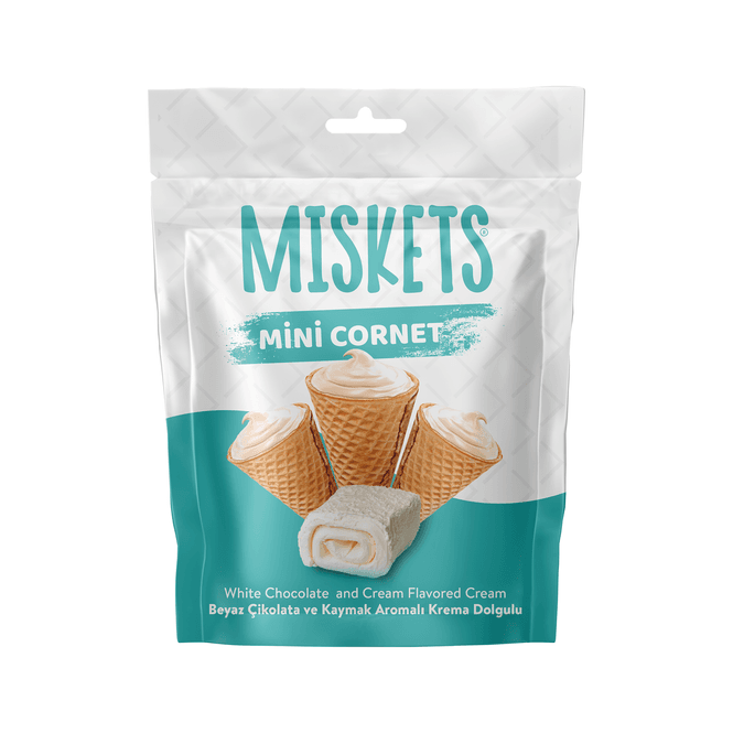 Hovedbilde Miskets White Chocolate And Cream Flavored Cream Cornet 6x50g